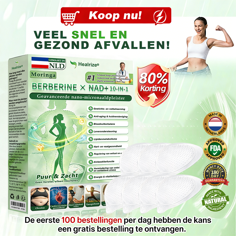 【𝑶𝒇𝒇𝒊𝒄𝒊𝒆̈𝒍𝒆 𝑾𝒊𝒏𝒌𝒆𝒍】| 🌱Healrize® Moringa Berberine x NAD+ 10-in-1 Geavanceerde Nanoformule (𝐒𝐥𝐞𝐜𝐡𝐭𝐬 𝐞́𝐞́𝐧 𝐤𝐞𝐞𝐫 𝐩𝐞𝐫 𝐝𝐚𝐠, 𝐳𝐢𝐜𝐡𝐭𝐛𝐚𝐫𝐞 𝐯𝐞𝐫𝐚𝐧𝐝𝐞𝐫𝐢𝐧𝐠𝐞𝐧 𝐛𝐢𝐧𝐧𝐞𝐧 𝟕 𝐝𝐚𝐠𝐞𝐧) 𝐕𝐨𝐨𝐫 𝐨𝐛𝐞𝐬𝐢𝐭𝐚𝐬, 🅛🅞🅞🅢🅔 🅗🅤🅘🅓, 𝐝𝐢𝐚𝐛𝐞𝐭𝐞𝐬, 𝐬𝐥𝐚𝐚𝐩𝐚𝐩𝐧𝐞𝐮, 𝐠𝐞𝐰𝐫𝐢𝐜𝐡𝐭𝐬𝐤𝐥𝐚𝐜𝐡𝐭𝐞𝐧 𝐞𝐧 𝐦𝐞𝐞𝐫